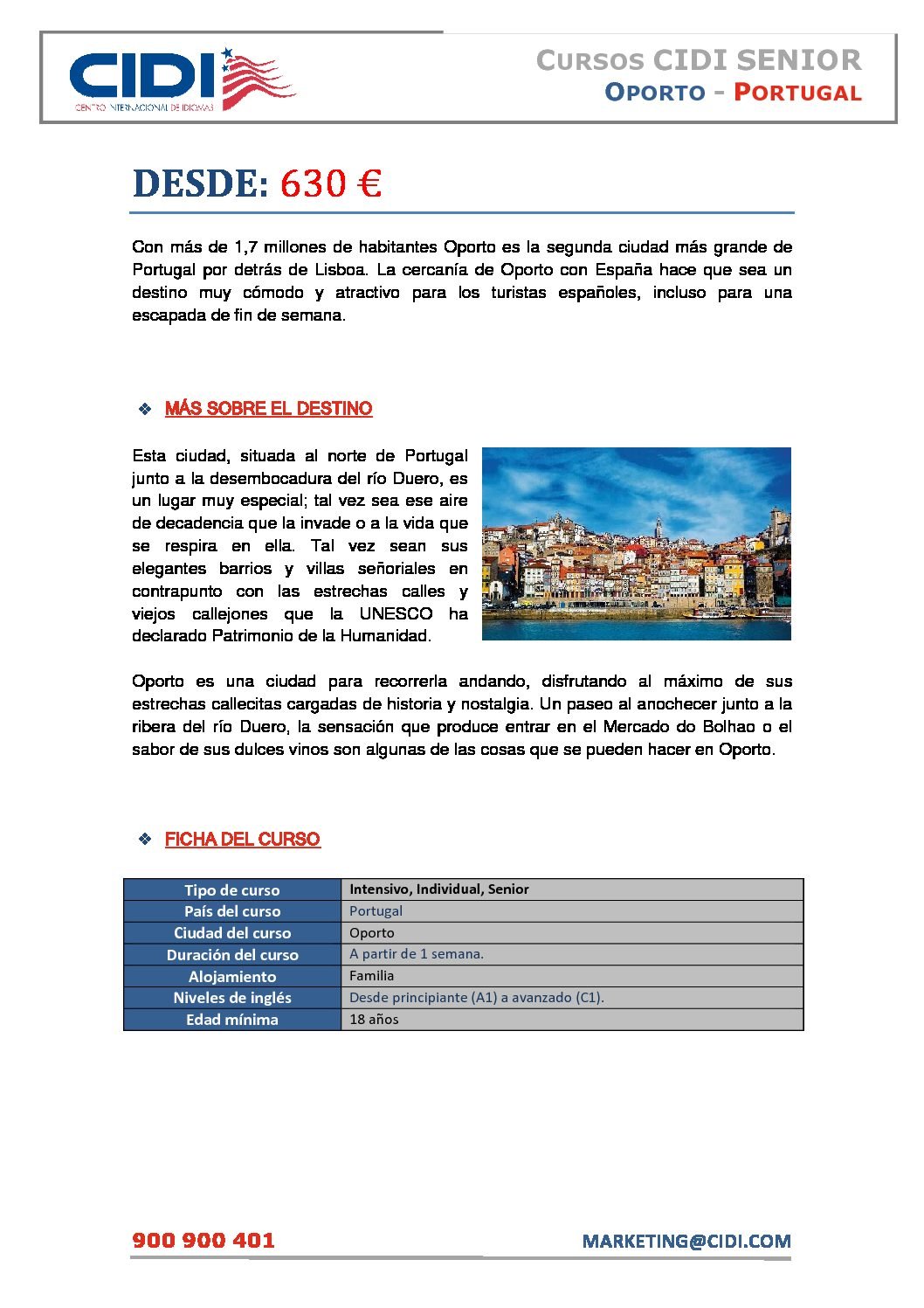 curso portugués Oporto
